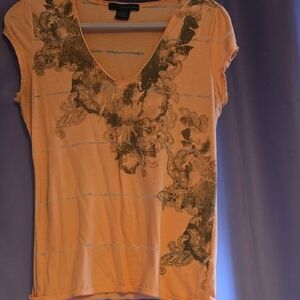 Orange Graphic Women's Top